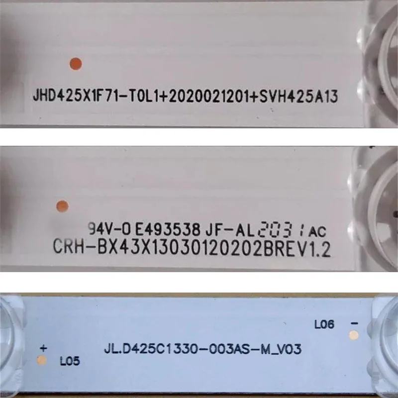 ชุดแถบส่องสว่างของทีวี JL.D425C1330-003AS-M 43X1-2*12 แถบแบ็คไลท์ CRH-BX43X 13030120202 BREV1.2 เลน JHD425X1F52-T0L1K1