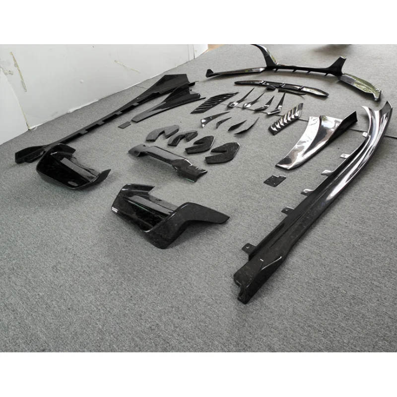 

For the BMW I8 modified body kit EB style carbon fiber forged particle front and rear bumpers, lip side skirts, and wind blades