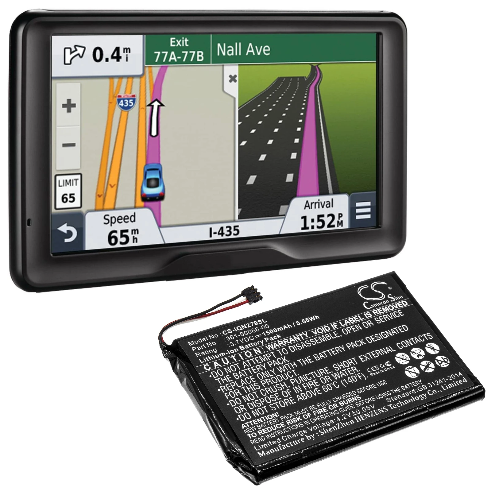 GPS de íon-lítio, bateria de navegador para Garmin, 3,7 V, 1500 mAh, Nuvi 2797, Nuvi 2757, Datal 760LMT, Datal 760LMT-D, NuviCam LM, NuviCam LMTHD