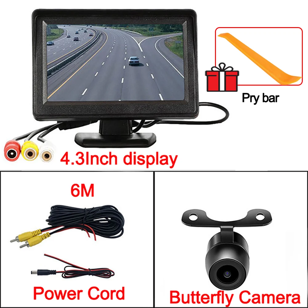 4.3Inch Achteruitkijkcamera Monitor Scherm Achteruitrijcamera Voor Parkeersysteem Camera Voor Voertuig Dashcam Back-Upcamera