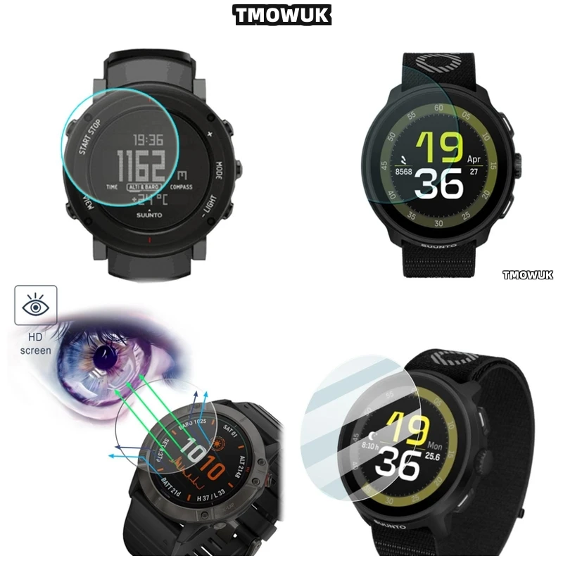 

For SUUNTO RUN Invisible Barrier Film, 9H Tempered Glass, Smooth Touchscreen