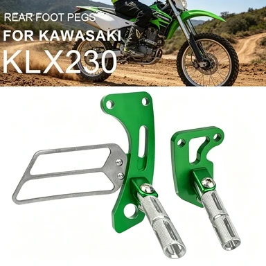 

Rear Foldable Footpegs Heat Insulation Anti-Slip Pedals Fit Kawasaki KLX230 Off-Road Motorcycle Modified Accessories