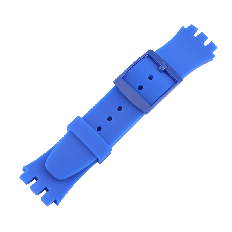 Men's 20mm silicone watch strap pin buckle for Swatch SUSB400 101 SUSW402 SUSN401 sports rubber watch band wristbands chain