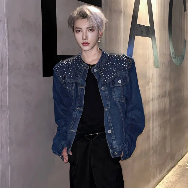 

Мужская куртка Original Casual Coats: Фиолетовая, свободного кроя, водонепроницаемая, в стиле киберпанк Y2K, асимметричная, городская, уличная, панк-готика, крутая