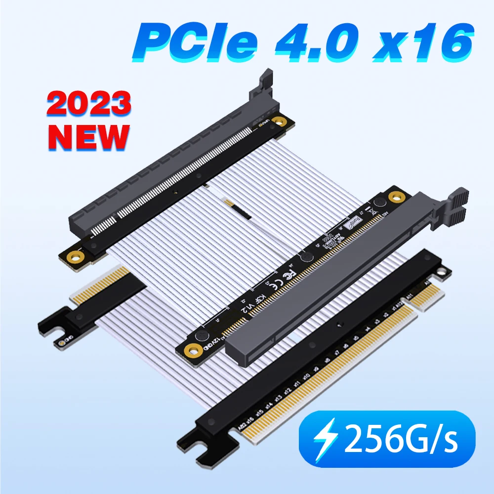 2023 NEW Riser PCI-E 3.0 4.0 5.0 X16 Extension Cable Male To Male Female To Female Pcie TX-RX Signal Exchange Silver K33VS K33FF