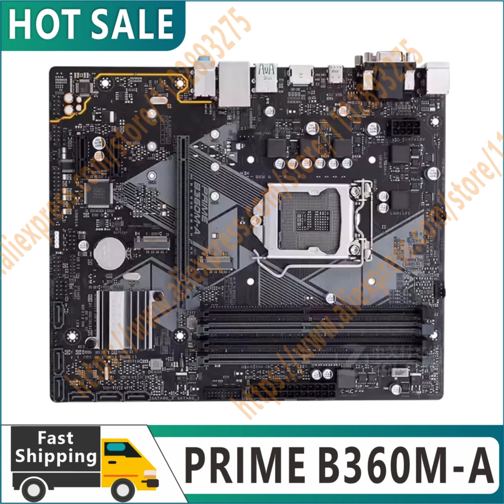 100% original testing PRIME B360M-A motherboard supports B360 LGA 1151 mini ATX desktop motherboard