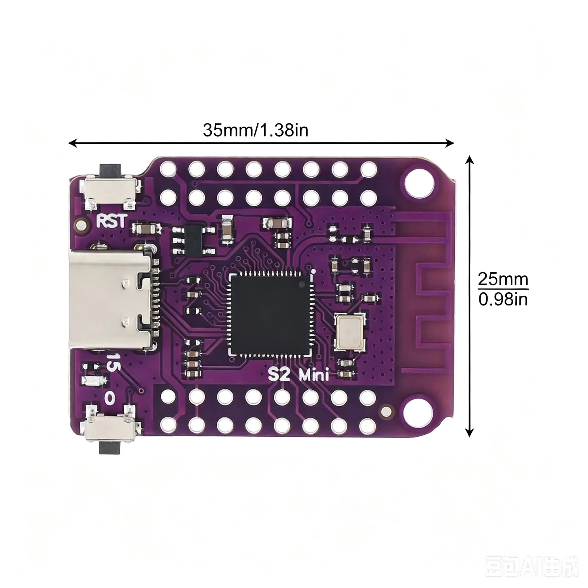 ESP32 S2 Mini V1.0.0 - LOLIN WIFI IOT Board based ESP32-S2FN4R2 ESP32-S2 4MB FLASH 2MB PSRAM MicroPython Arduino Compatible