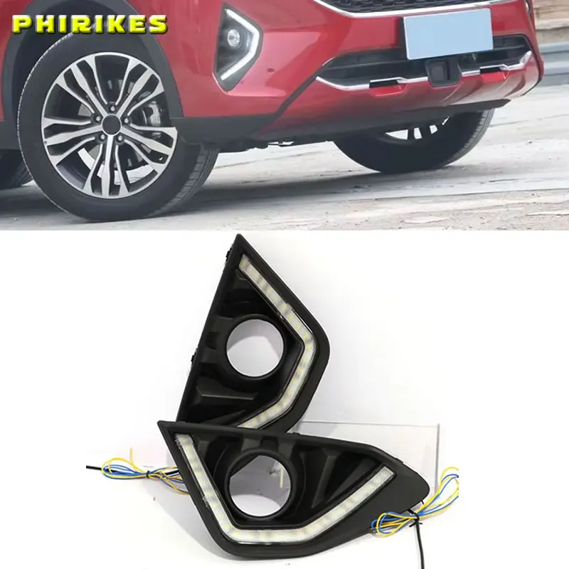 

Led DRL Daytime Running Light for Haval F7 F7X with Yellow Turn Signal and Blue Night Mode