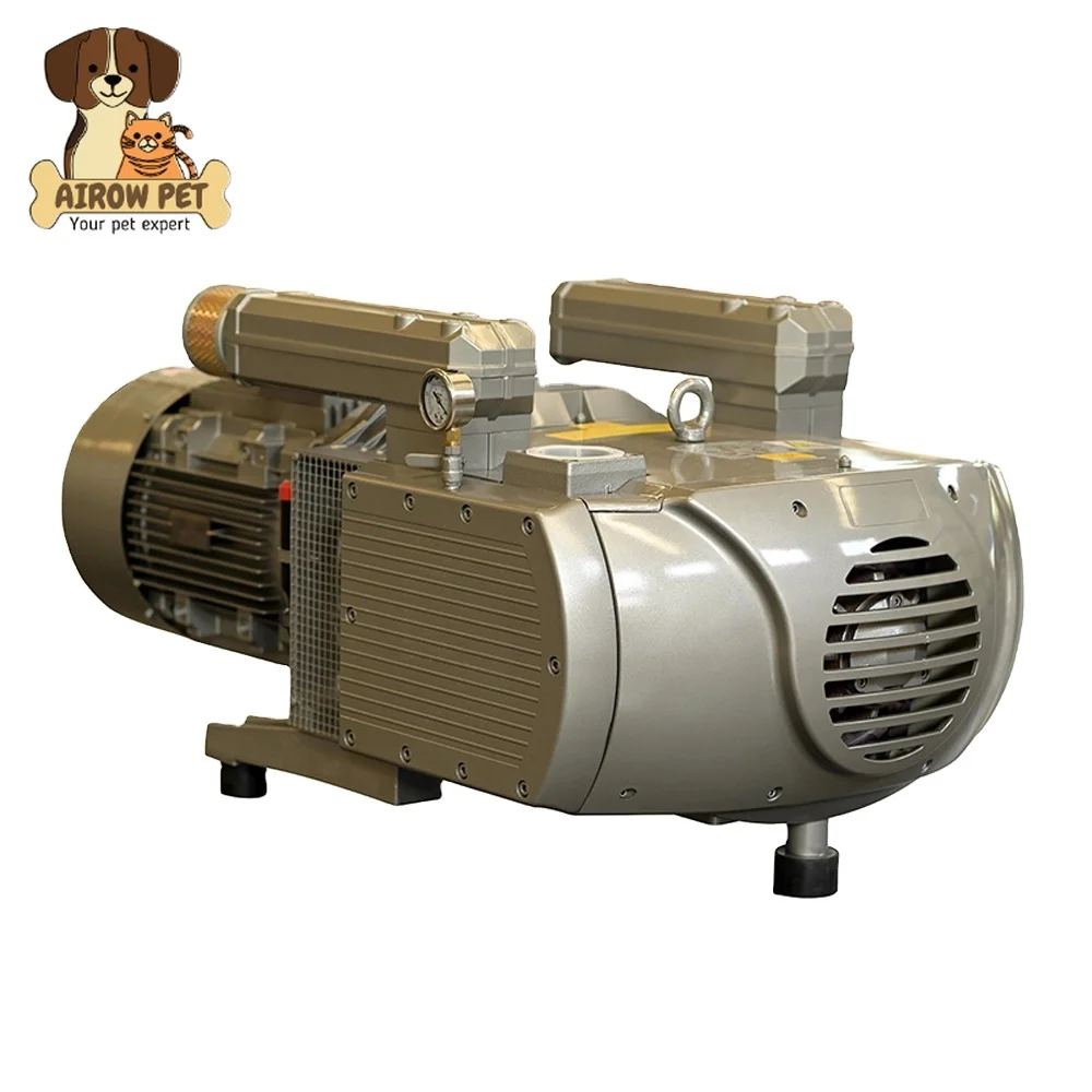 AIROW AC KFV250 Rotary Vane Vacuum Pump 5.5kw 250m3/h -80kpa High Pressure Cnc Air Cnc Vacuum Vane Pumps for Wooden Cnc Router