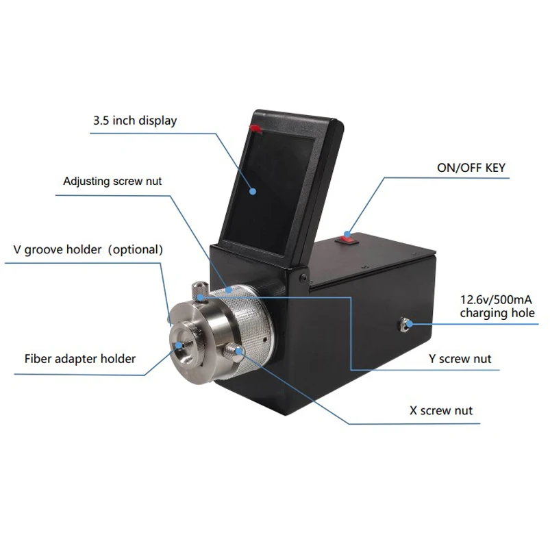 

Handheld Fiber Optic Inspection Video Microscope Optical Fiber Endface Inspection Tool Portable Optical Microscope