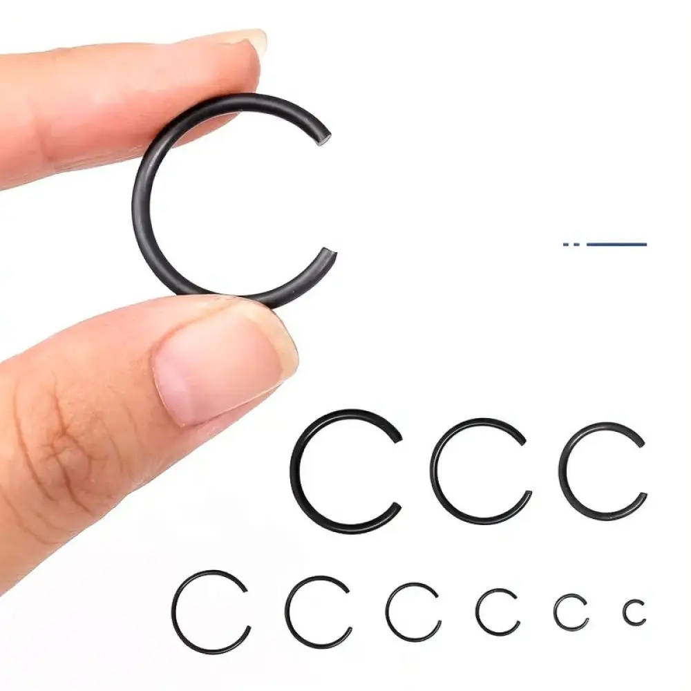 C Type Shaft Circlip Assortment Manganese Steel Internal Snap Ring For Appliance Door Window Machine Bearing Maintenance