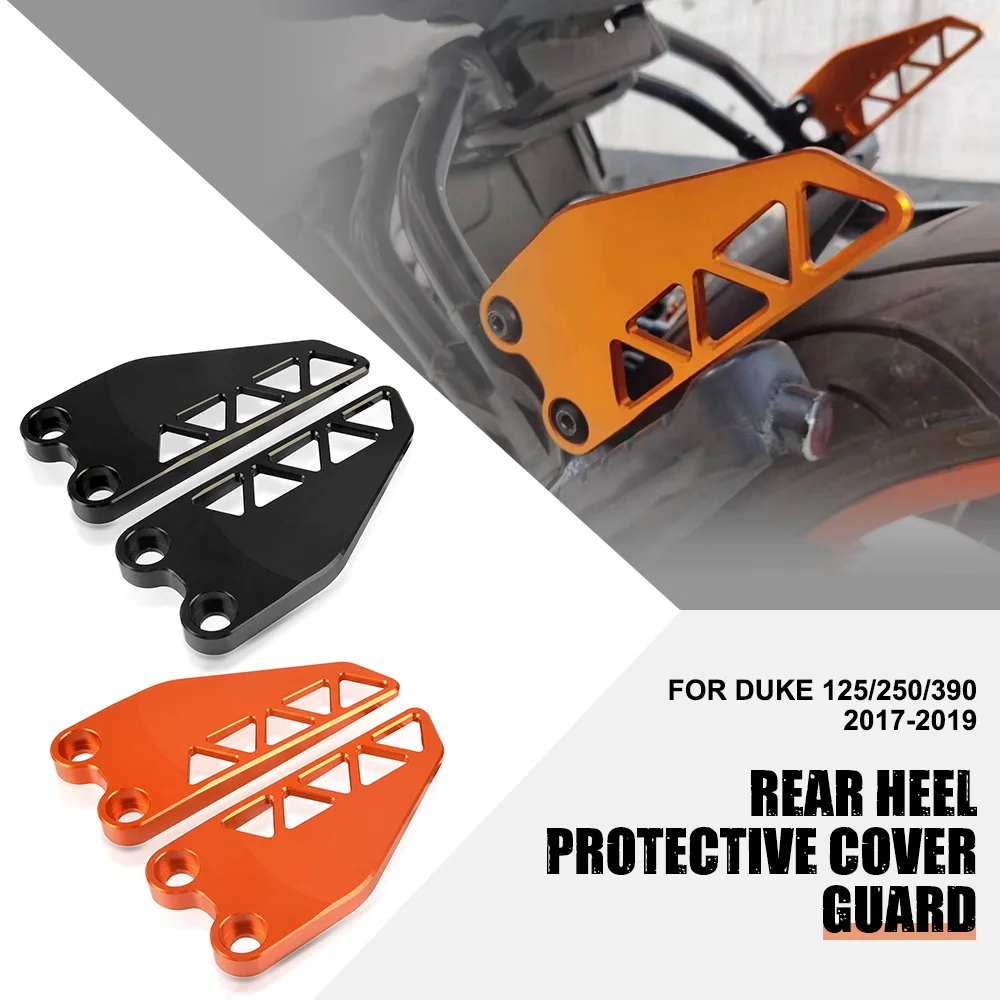

Rear Heel Protective Cover Guard Motorcycle Heel Plates Guard Protector For Duke 125/250/390 2017 2018 2019 Duke 250 Duke 390
