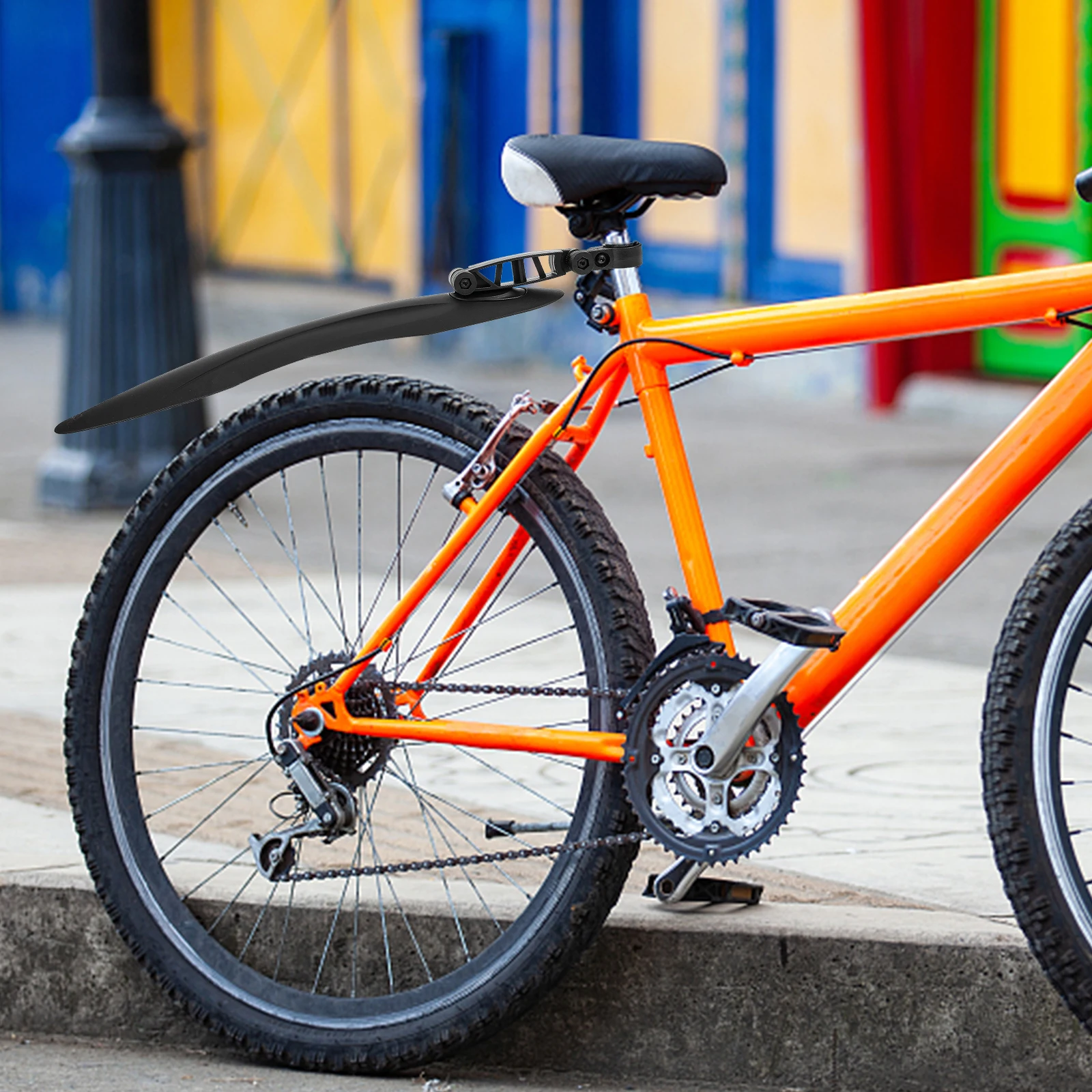 

1Pair Bike Mudguard Sturdy Lightweight Mud Guards Easy Install Splash Proof Rear Fender for Mountain Bike Cycling Protective