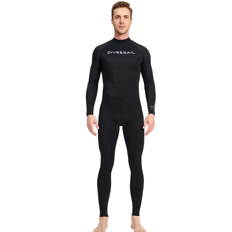 Thin Sunscreen Swimwear Surf Scuba Swimwear UPF50+ Long Sleeve One Piece Men Underwater Snorkeling Swimsuit