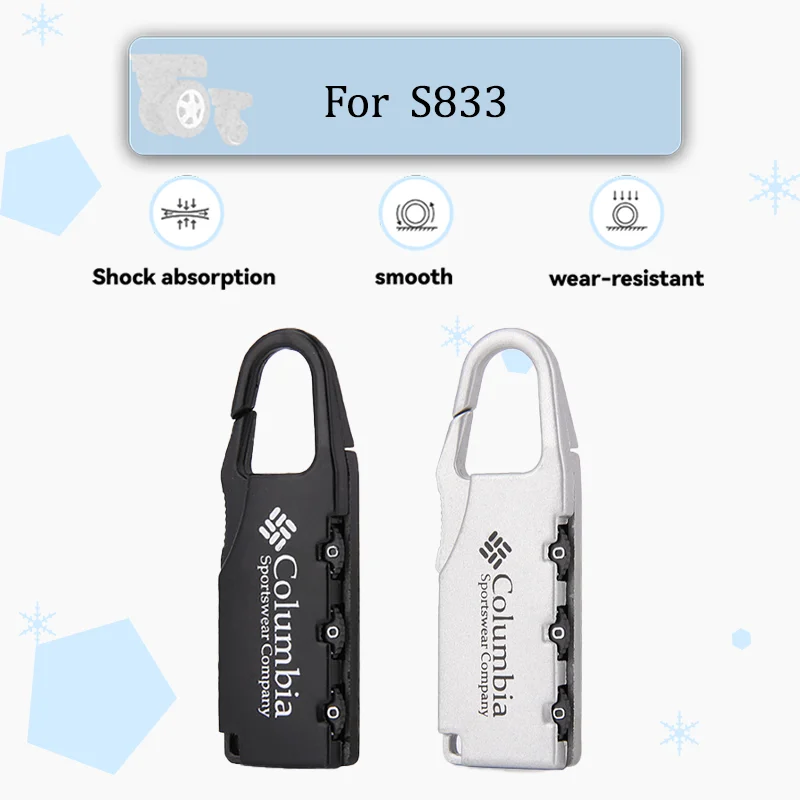 For S833 Mini Padlock Compact Lightweight and Portable Travel Lock Luggage Combination Lock Anti-theft Security