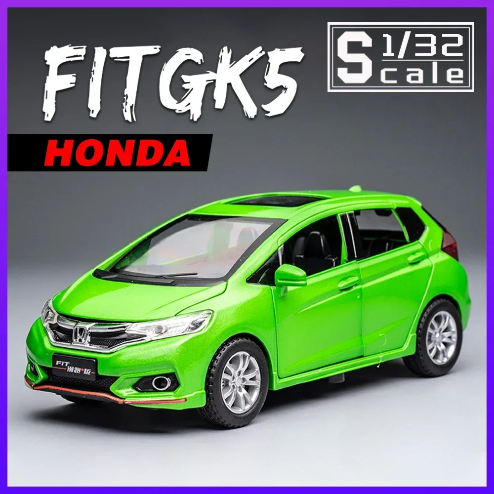 

1:32 Scale Honda Fit GK5 Alloy Car Model Diecasts Metal Toy Car Vehicles Model Simulation Sound and Light Collection Kids Gifts