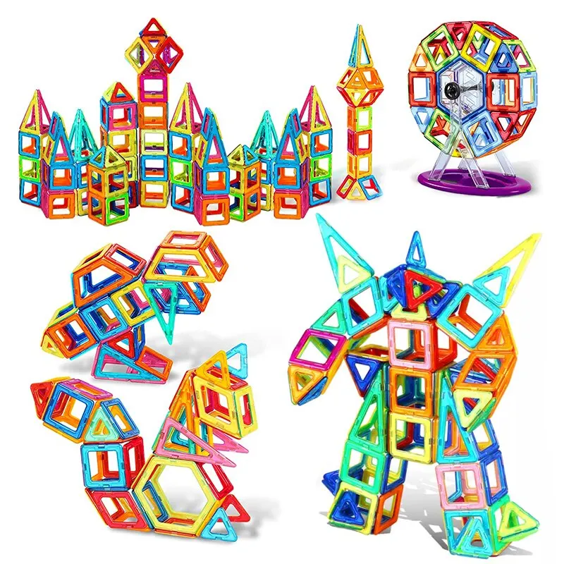 Magneti Giocattoli per bambini Grandi dimensioni Plus Blocchi magnetici per bambini Designer Costruttore Set Giocattoli per ragazzi Ragazze Bambini