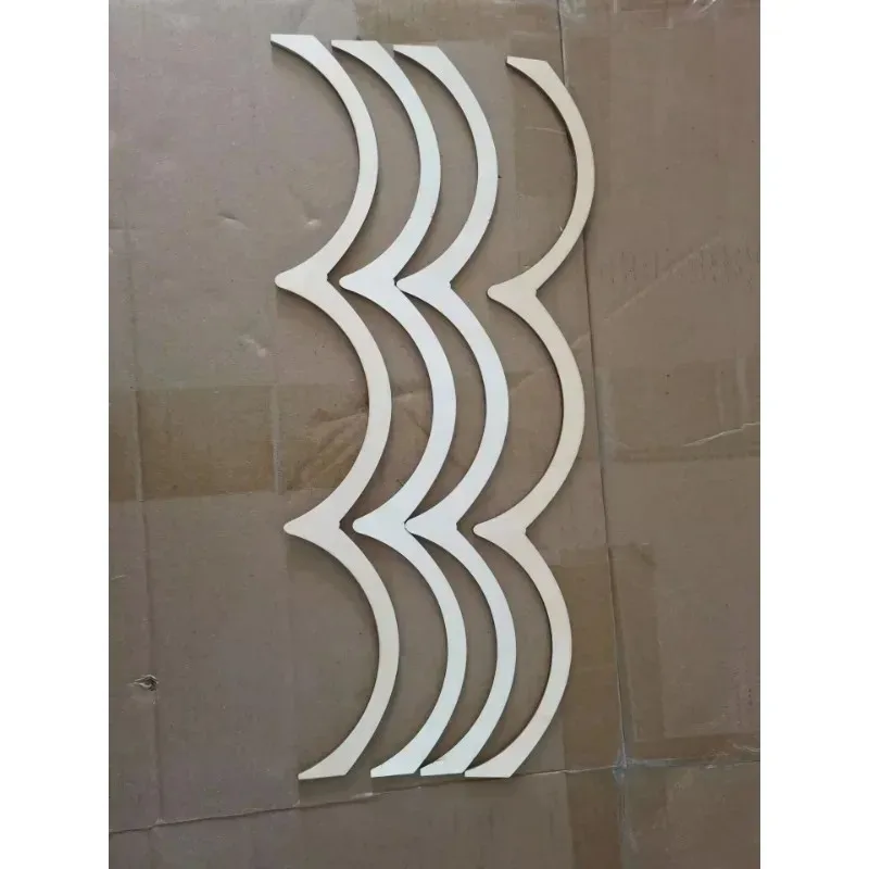 12/24Pcs Scalloped Wood Wall Moulding Chair Rail Wooden Cornice Trim for Home Decor Latest 2026 Design