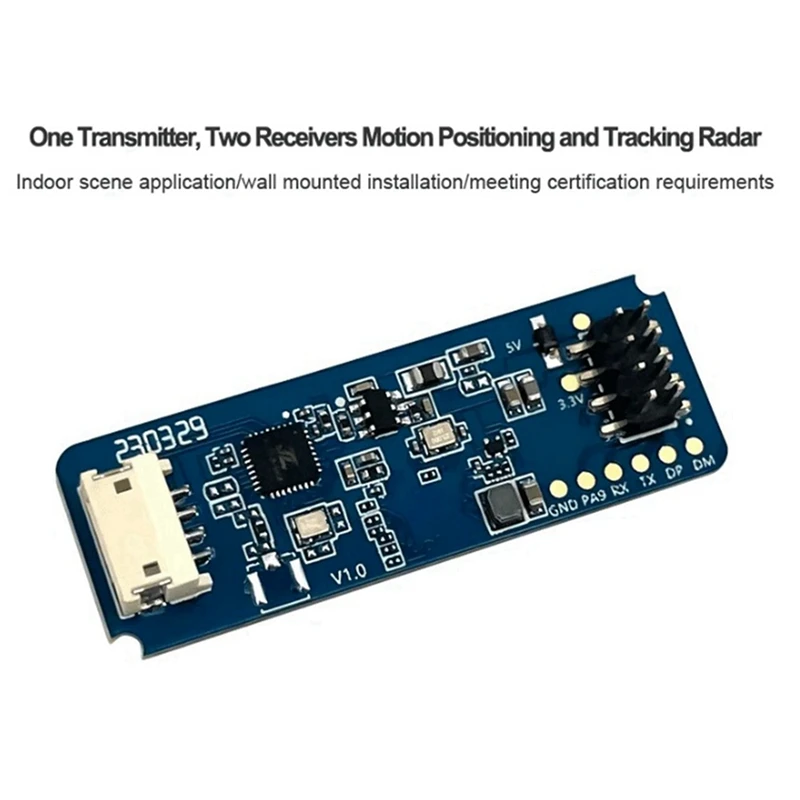 Movimento Humano Rastreamento Módulo Sensor Radar, Onda Milimétrica, Smart Home A, 3X, 24G, LD2450 Sensing Distância, 8m, HLK-LD2450