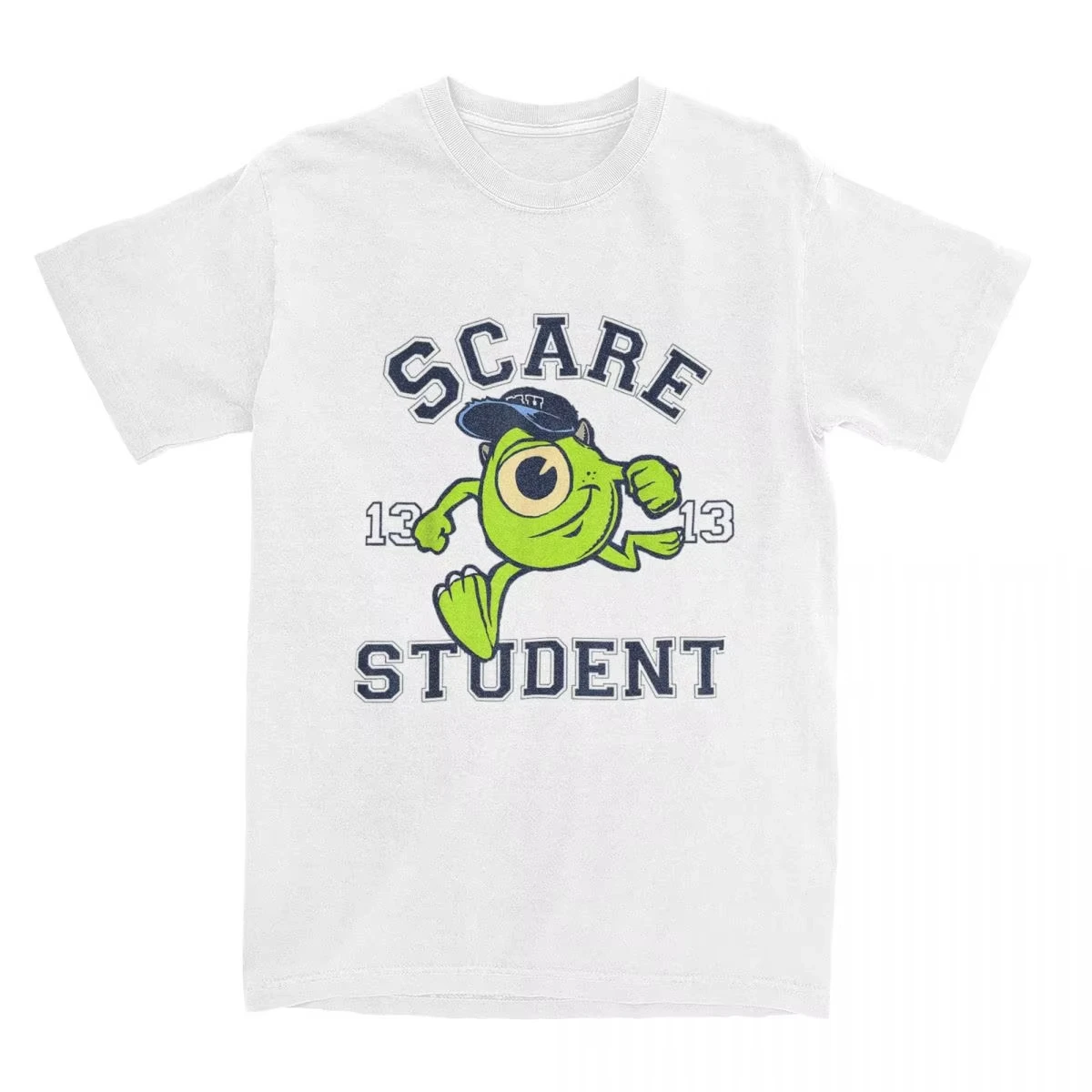 

Футболка Monsters University Scare Student Mike, уличная хлопковая повседневная мужская и женская футболка с коротким рукавом, стильные милые топы унисекс в стиле Харадзюку