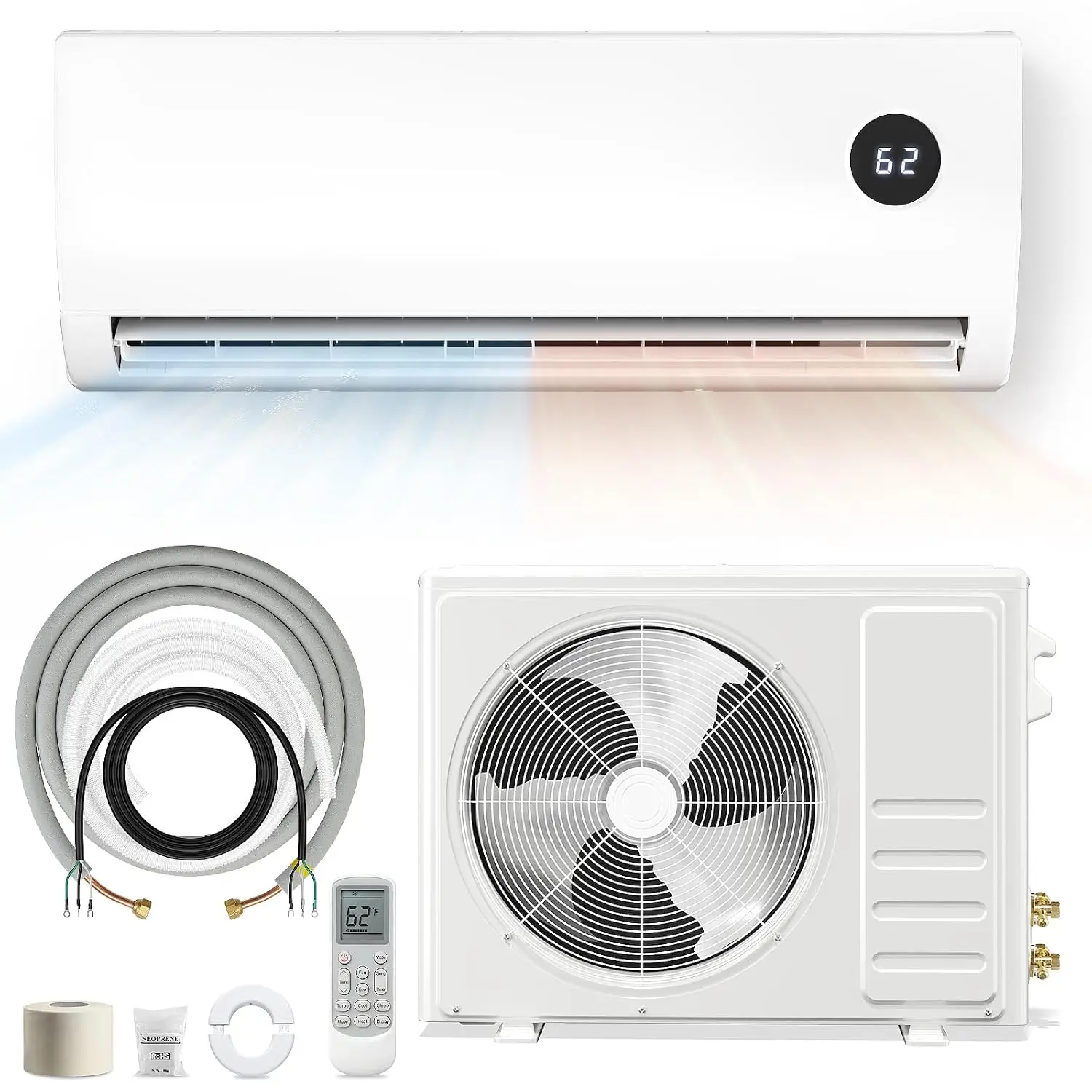 Mini Split AC Heating System,  Inverter Air Conditioner, Custom