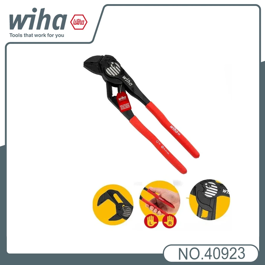 wiha-40923-black-forest-10-inch-pressure-wrench-with-auto-lock-and-non-slip-grip-for-plumbing