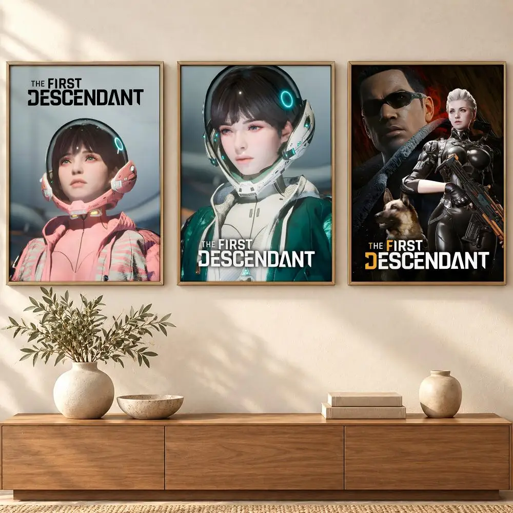 Game The F-First Descendant Poster Self Adhesive Wall Art Decor for Bedroom Living Room Office Home Decor Gift