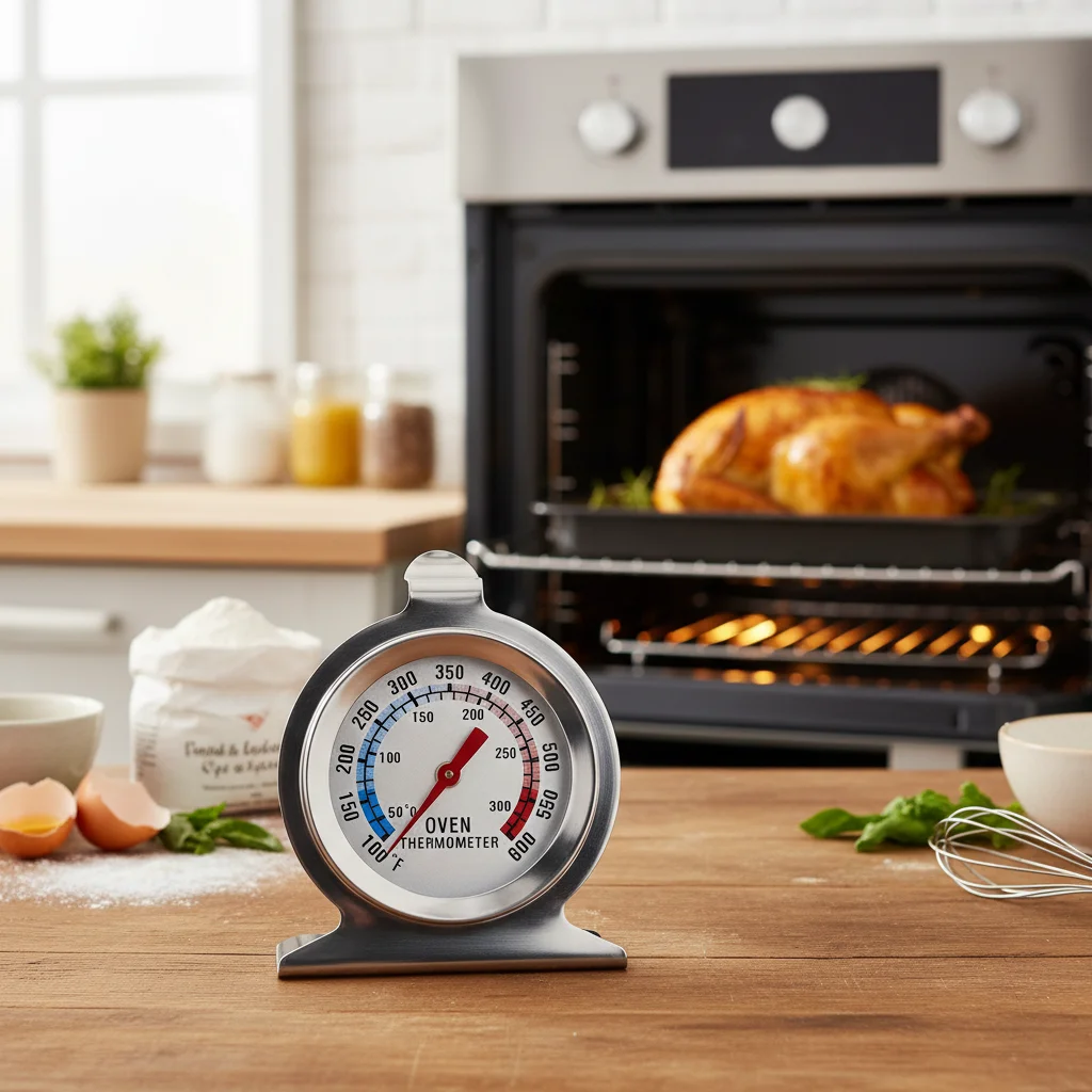 

50~300℃ Oven Cookware Thermometer Heat-resisting Round Food Gauge Tool with Base Measuring Cooking Temperature Meter Baking Food