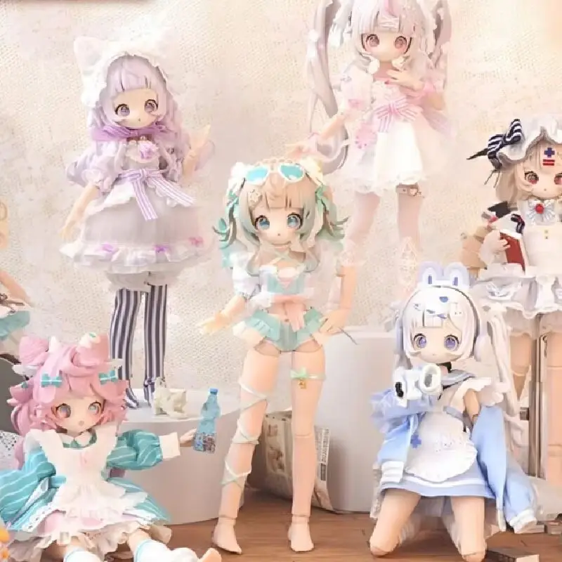 Origina Wanmeng Sugary Girls Dessert Party Bjd Surprise Blind Box Figurine Regalo squisito Ornamento da tavolo Giocattolo