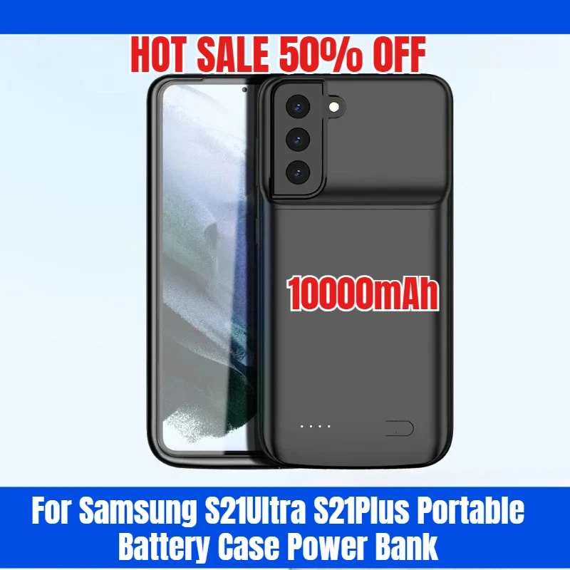 

10000mAh Battery Charger Case for Samsung S21Ultra S21Plus Portable Battery Case Power Bank