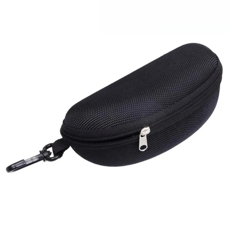 NEW Portable Sunglasses Case Protector Oxford Cloth Hard EVA Zippered Eyeglasses Case with Carabiner Unisex Eyewear Accessories