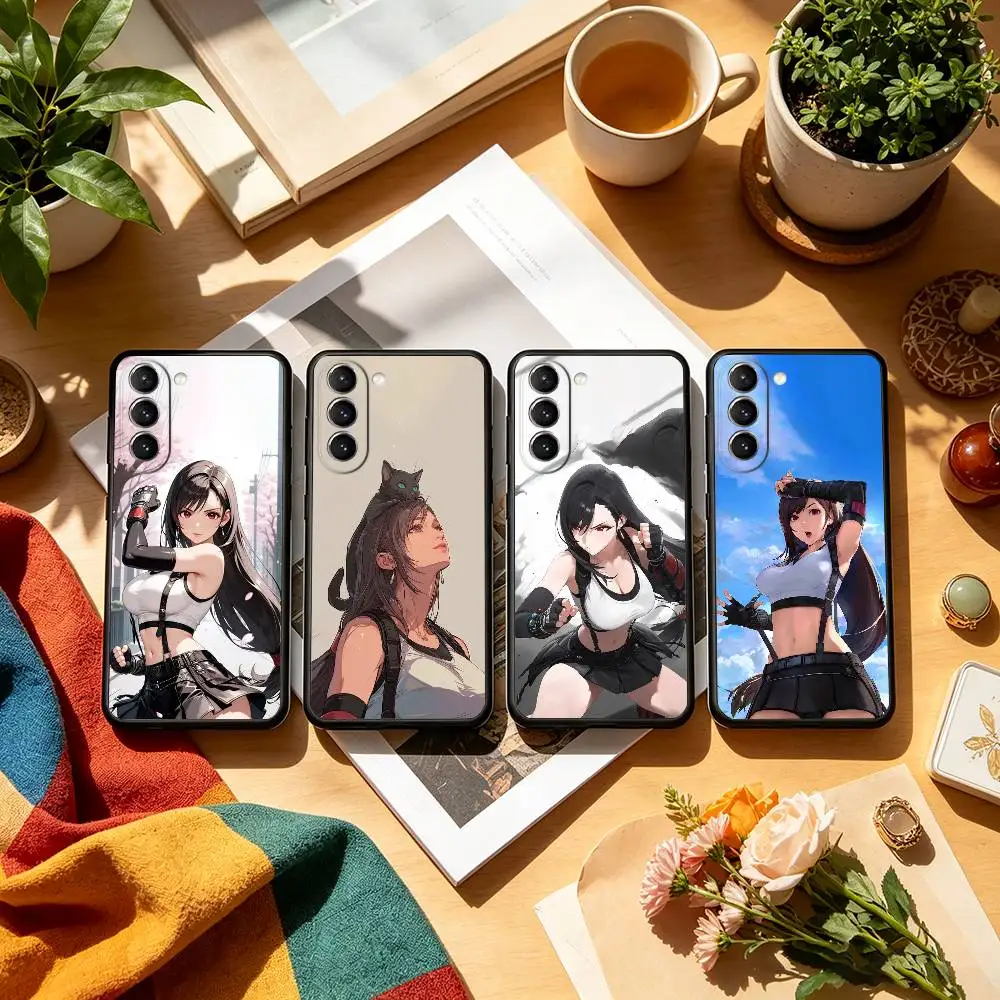 Game FF T-Tifa L-Lockhart-S  Phone Case For Samsung S26,S25,S24,S23,S22,S21,S30,Ultra,Plus,Fe,Lite,Note,10,Black Cover