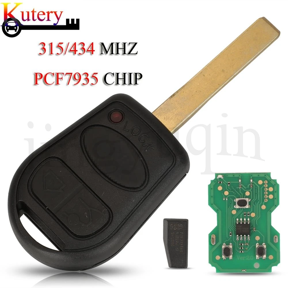 jingyuqin Remote Car Key For Land Rover Discovery Range Rover L322 HSE Vogue Sport 315/433MHZ PCF735 Chip 3Buttons