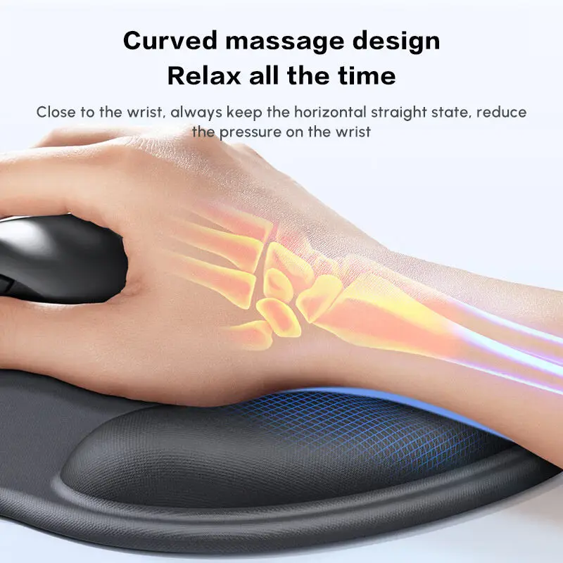 UGREEN Mouse Pad Wrist Support Ergonomic Mousepad Non-Slip Memory Foam for Office Home Computer PC Desk Fabric Mousepad