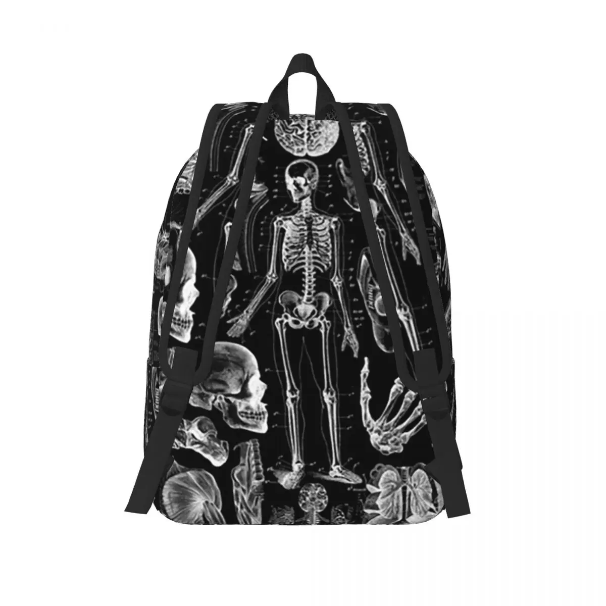 Human Anatomy Black Print Student Backpack School Bag Hiking Travel Daypack for Boys Girls Fashion Bookbag Shoulder Bags