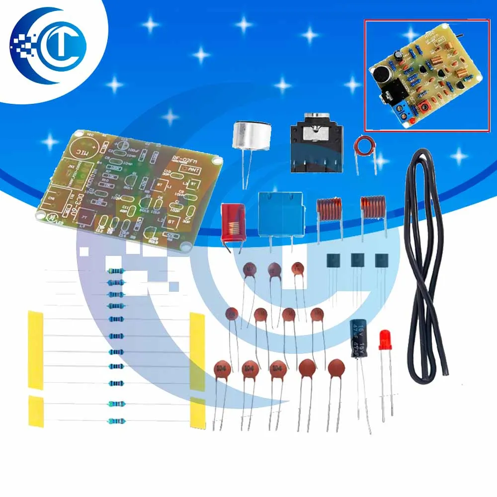 88-108 МГц FM-частотная модуляция беспроводной микрофонный модуль DIY комплекты детали платы передатчика DC 3-6 В модуль FM-передатчика