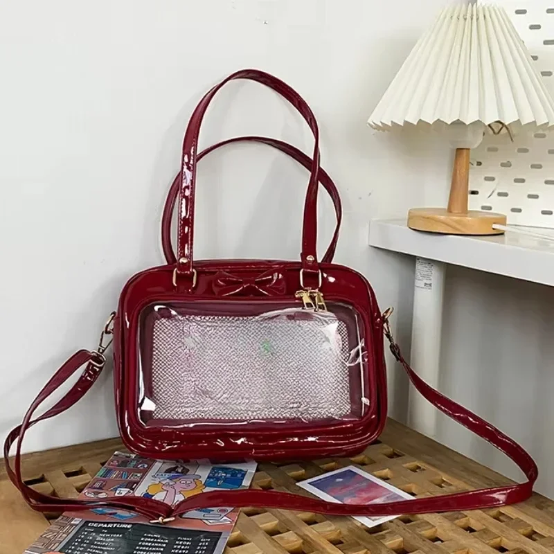 

Transparent Japanese Cute Patent Leather Itabag Fashion Girls Student JK Shoulder Bag Personality Crossbody Bag Ita Bag Сумка