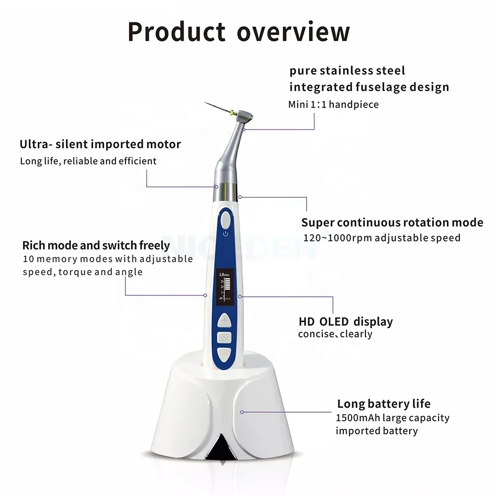 New Design den tal instruments den tal Endo Motors 16: 1 with Integrated Apex Locator Root Canal Apex Locator Function