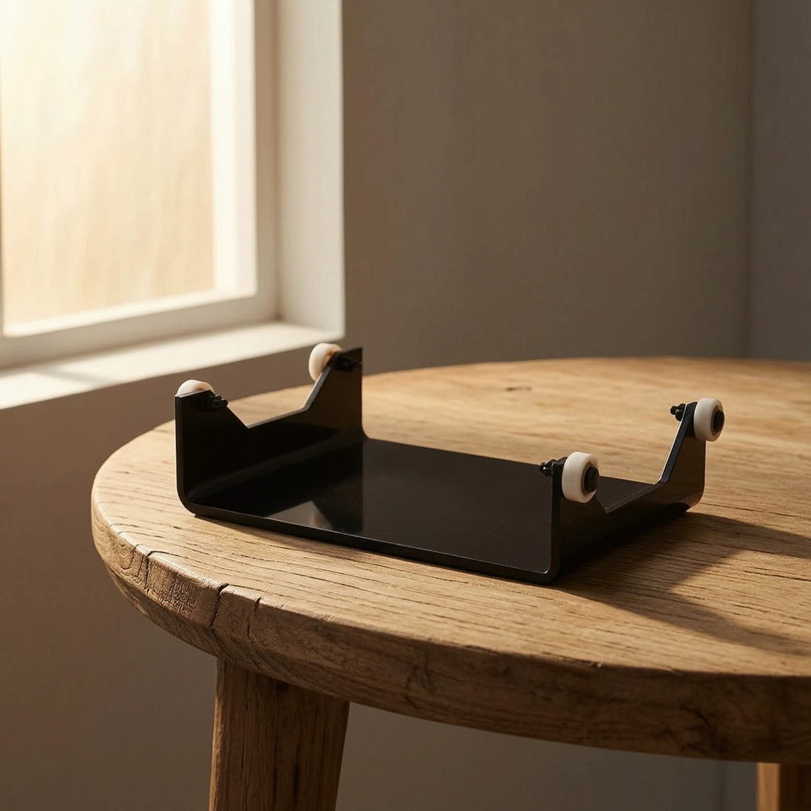 Low-profile Holder with Rollers Rolling Support Bracket Smooth-rolling Stand for Darkroom Film Processing