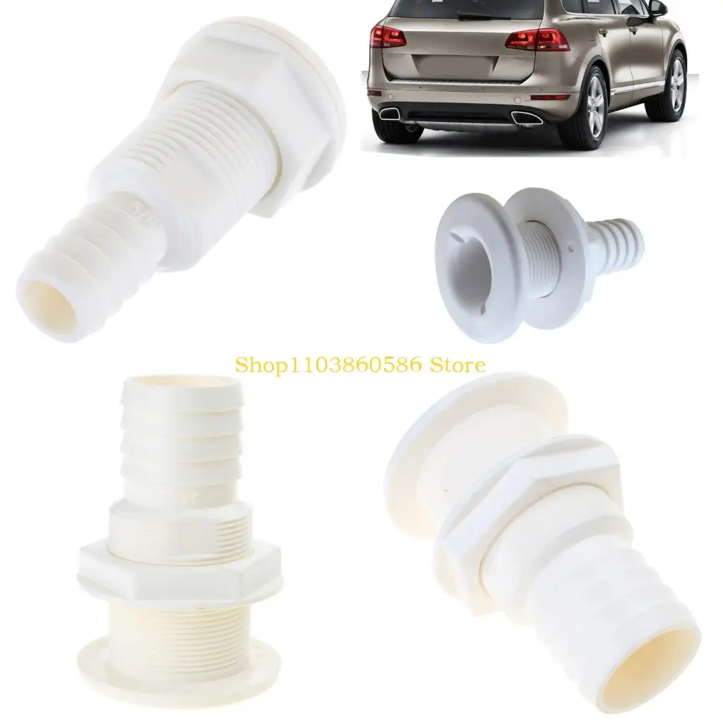 

242A ABS Plastic Thru-Hull Fitting Boats Plumbing Fitting for Boats, Yacht, Marine Straight Thru Hull Fitting