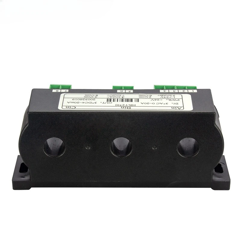 Three-phase AC Current Transmitter AC5A100A To 4-20mA0-10V Output Power Sensor Perforation