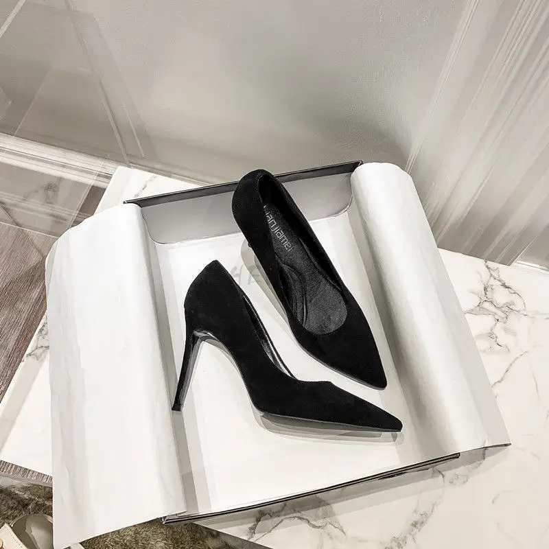 2023 Sexy Women Pumps Spring/Autumn High heels Pointed Toe black Wedding Shoes Sexy High Heel shoes for Women Pumps