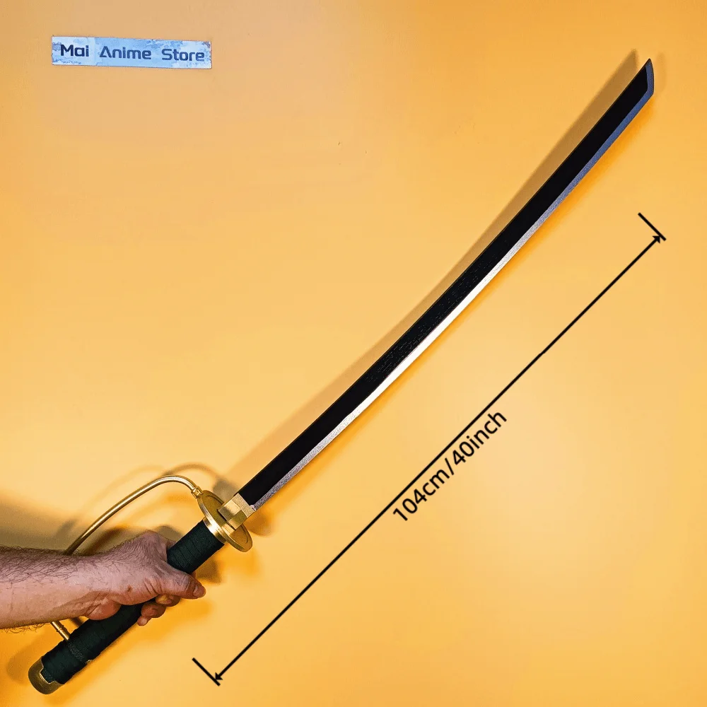 Roronoa Zoro Katana – accessoire de Cosplay, 104cm, taille d'épée, sabre de samouraï Katana japonais, couteau de Ninja en bois, jouet non tranchant, cadeau