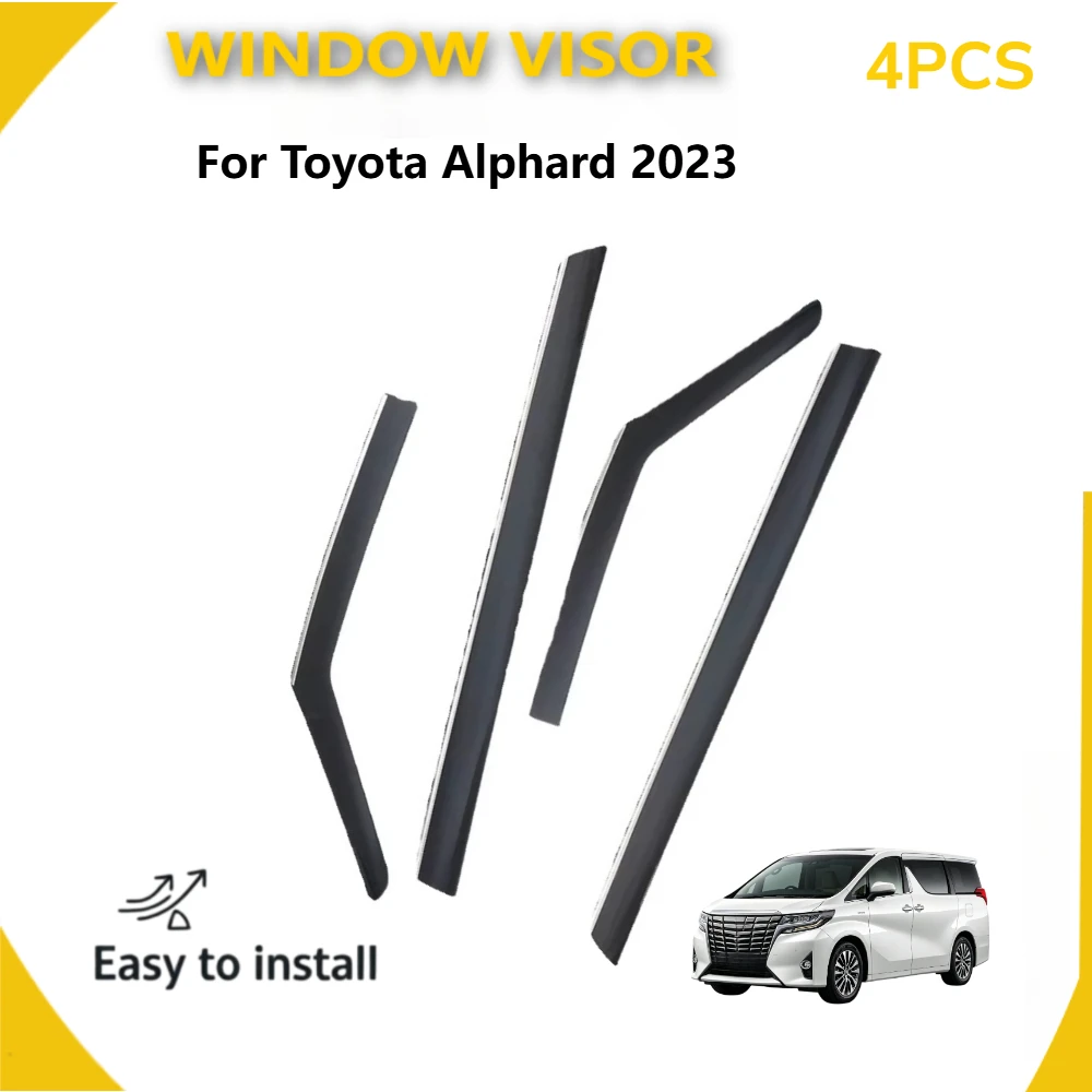 High Toughness All Weather Window Weather Shield Fit Toyota Alphard 2023, Sun Rain Resistant Stylish Side Vent Mod Accessories