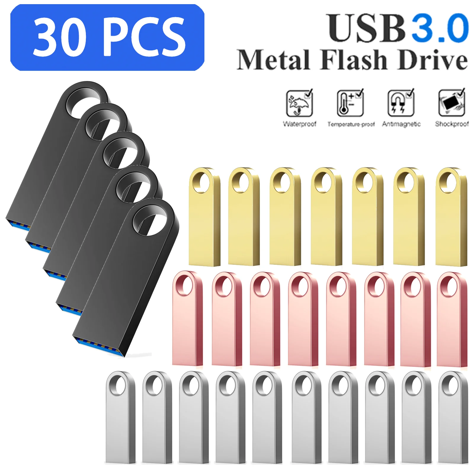 

3.0 USB Flash Drive Pen Drive 128GB 64GB 32GB 16GB 8GB USB Stick Pendrive Flash Drive For Android Micro/PC/Car/TV 30PCS