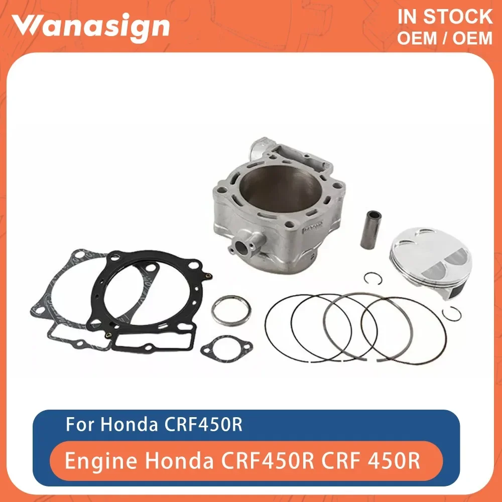 دراجة نارية اسطوانة المكبس مجموعات ربط السيراميك الارضي نهاية إعادة بناء مجموعة إصلاح لهوندا CRF450R CRF 450 R STD 96 مللي متر 2009-2016 12100-MEN-A50 #1