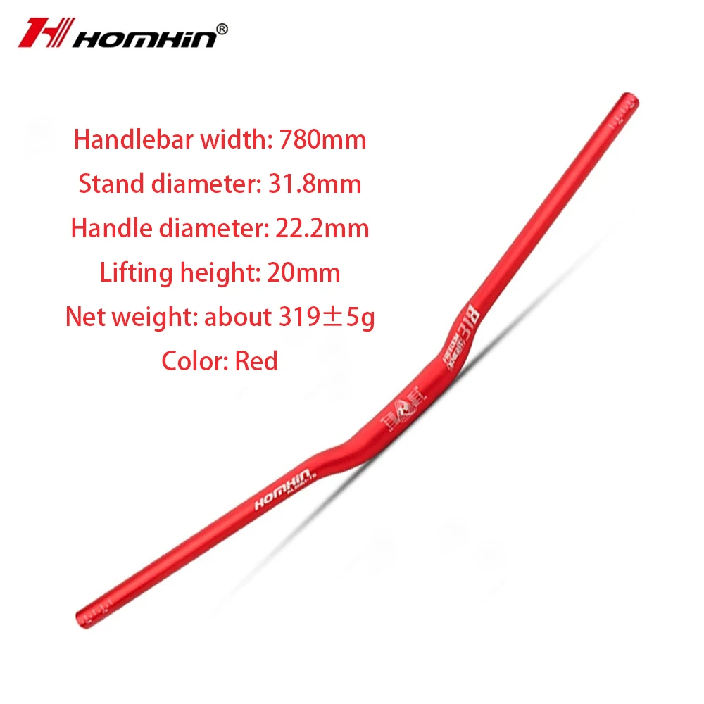 HOMHIN دراجة هوائية جبلية المقاود الألومنيوم ابتلاع المقود صنبور المقاود 720/780 مللي متر دراجة اكسسوارات