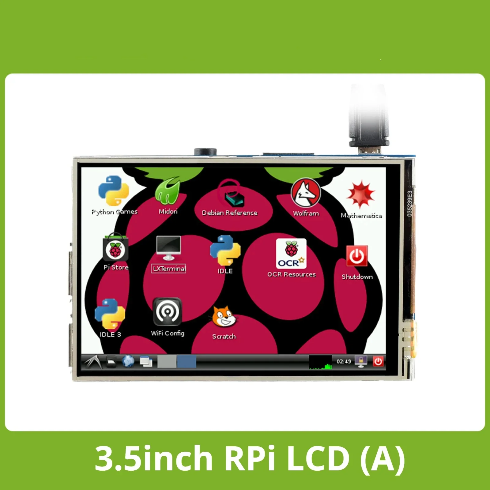 waveshare 3.5inch Resistive Touch Display (A) for Raspberry Pi, 480×320, 125MHz High-Speed SPI