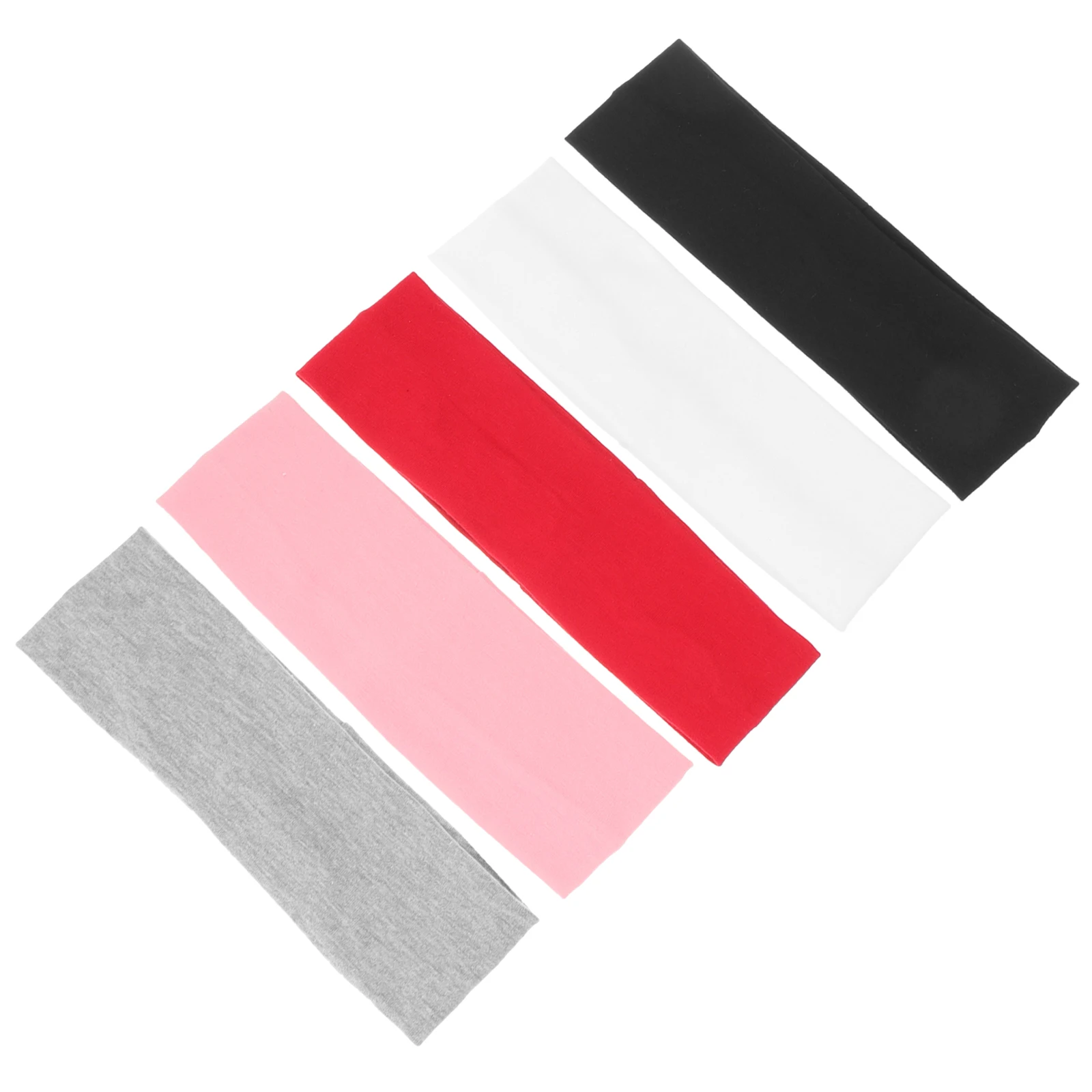 

5 шт., спортивная повязка на голову шириной 2,76 дюйма для женщин, впитывающая пот, хлопковая эластичная повязка на голову для тренировок, бега, йоги, аксессуар для волос