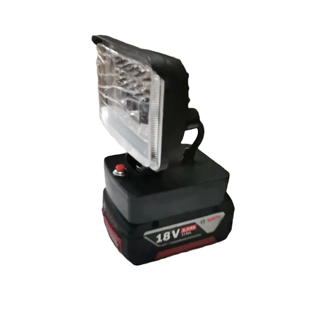 

Work Light For Bosch 18V BAT Series Lithium Battery With Strobe Tool Light Outdoor DIY LED Work Light Spotlight Floodlight